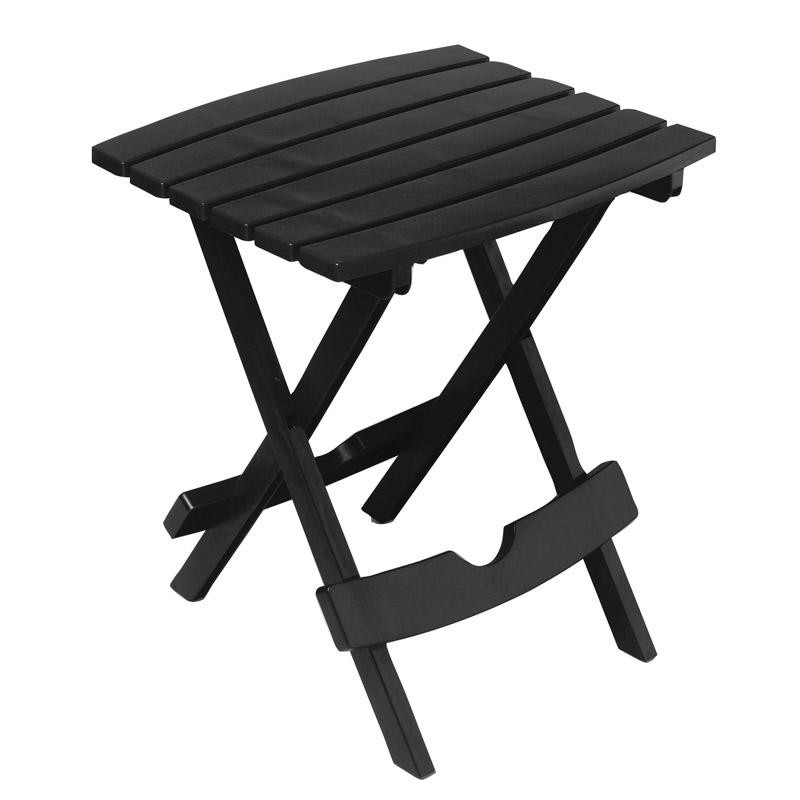 Adams 8510-02-3734 Black Polypropylene Folding Side Table 19.75 H x 17.375 W in.