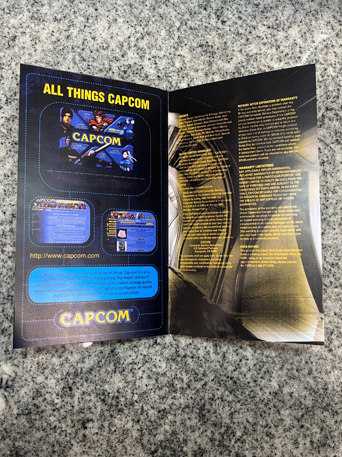 Replacement Manual for - P.N. 03 - GameCube Instruction Booklet