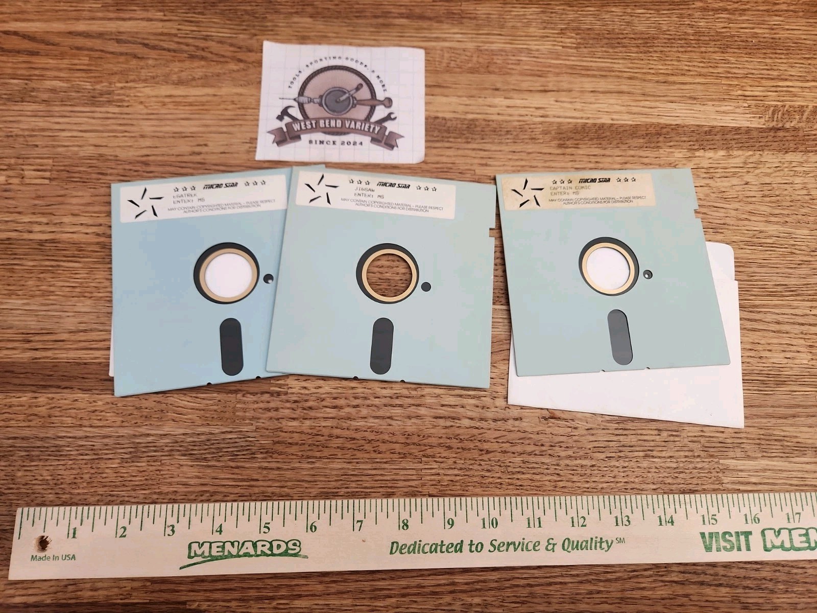 Micro Star Captain Comic, Jigsaw, Egatrek, 5-1/4" Floppy Disks Computer Game