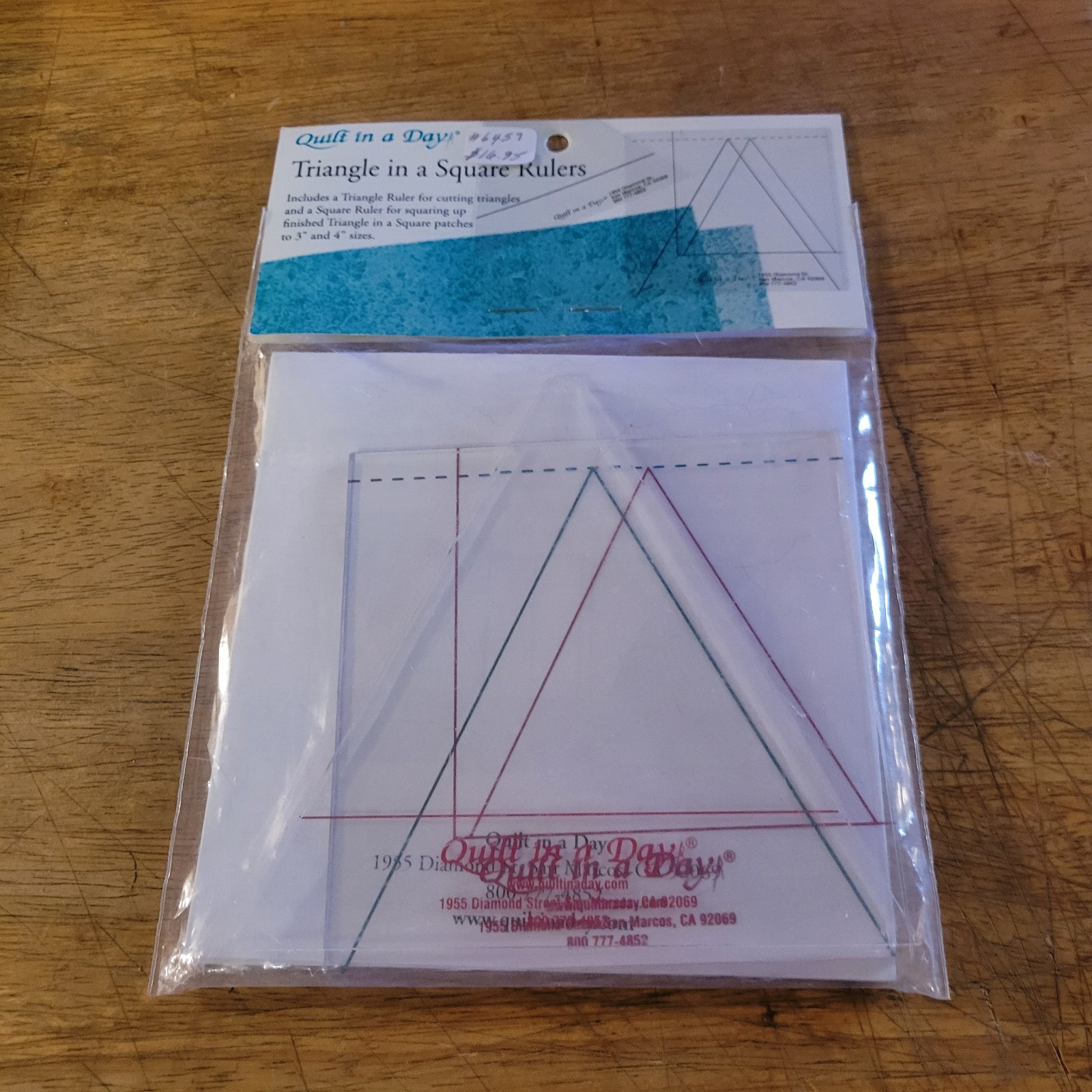 Quilt In A Day Triangle In A Square Rulers- Shining Stars Pattern
