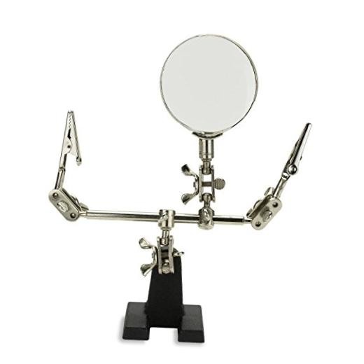 01902 Adjustable with Magnifying Glass, Third Hand Solder Aid, Helping Hand