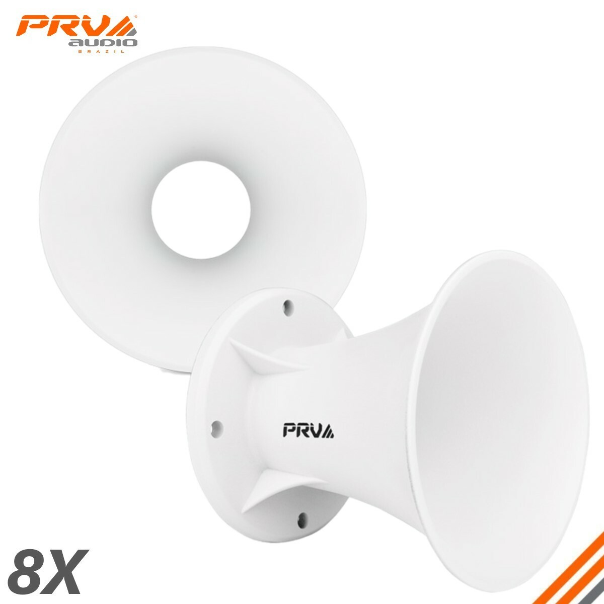 8x PRV Audio WGP14-50PR White 2” Exit Horn Waveguide