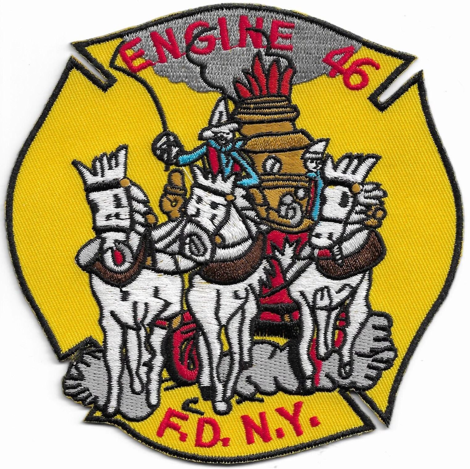 New York City - Engine - 46 "Horse Drawn Steam Engine" (4.5" x 4.5") fire patch