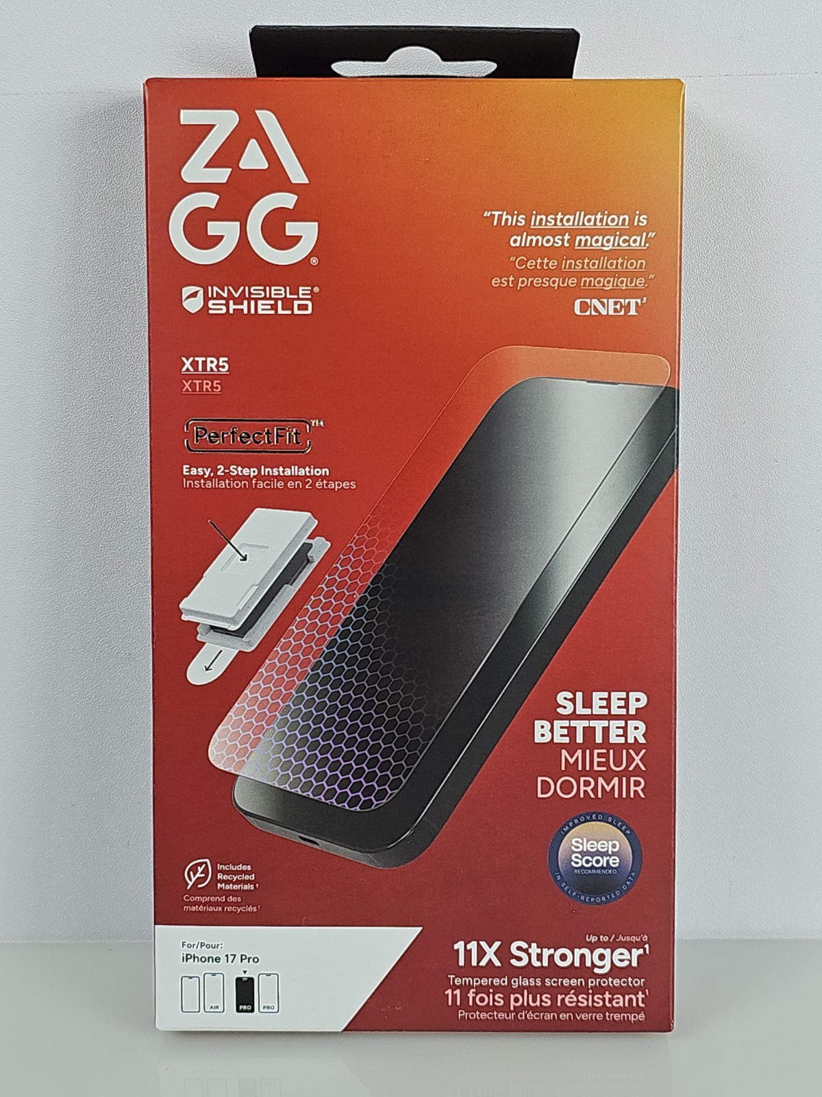 ZAGG - XTR 5 Blue Light Glass Screen Protector for Apple iPhone 17 Pro - Clear