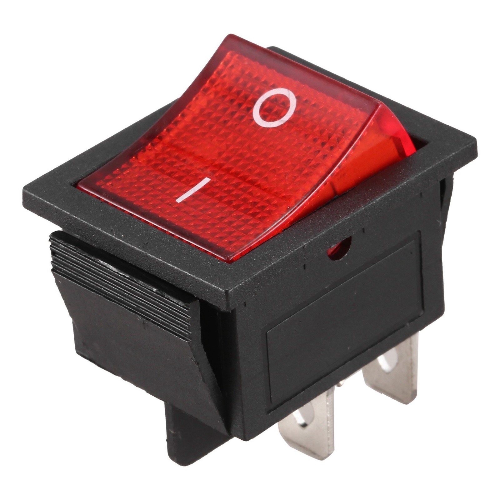 Red Light Illuminated 4 Pin DPST ON/OFF Snap in Rocker  16A 20A 250V AC K8W9