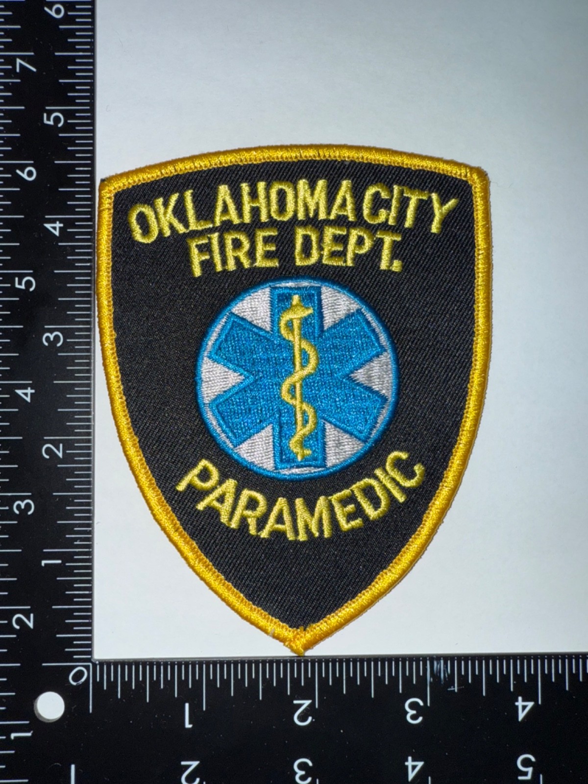 Oklahoma City Oklahoma OK Fire Department Paramedic Shoulder Patch Obsolete