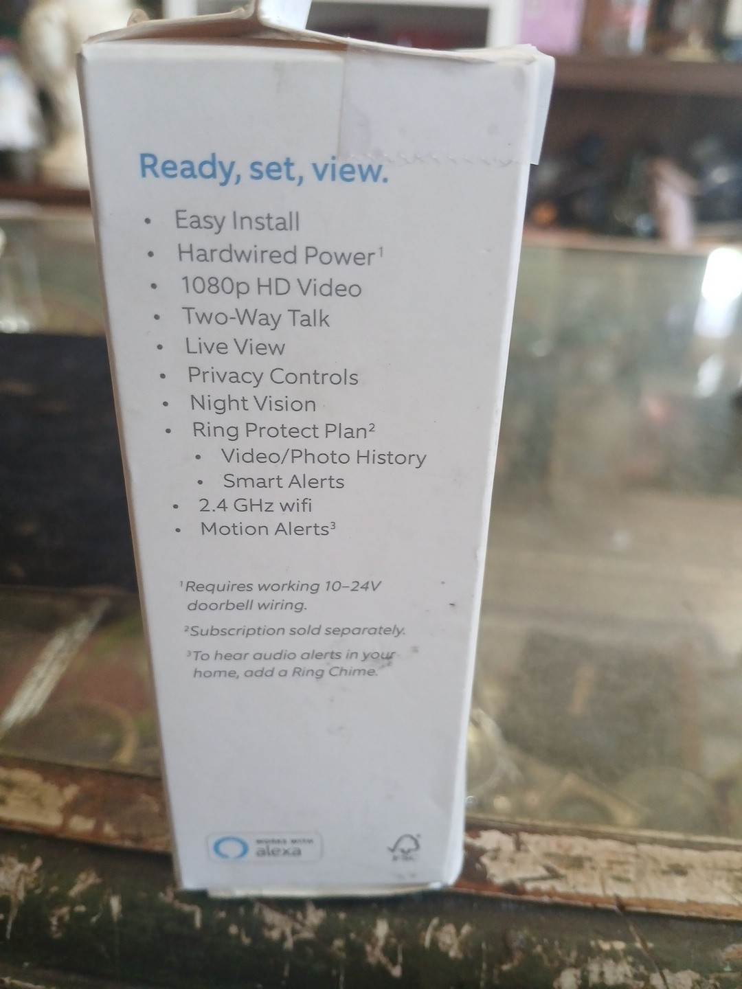 Ring Video Doorbell Wired - Black New In Open Box