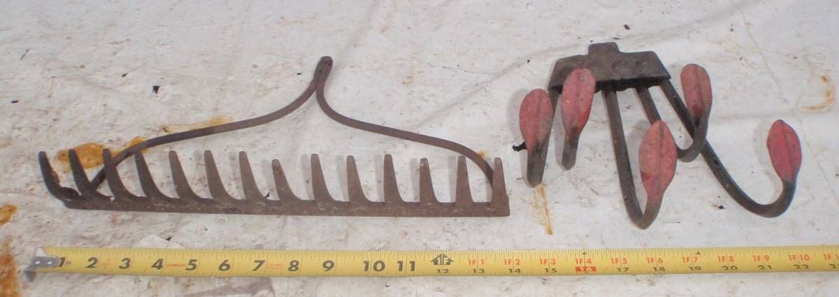 Lot Of Rake & Cultivator Head Only