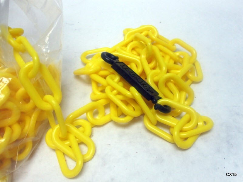 MR Chain 50002-25 Plastic Chain,2" Size,25 Ft. L,Yellow