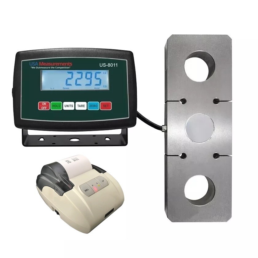 USM US-TS25K Industrial Tension Link Scale 25,000 lb x 10 lb with Printer