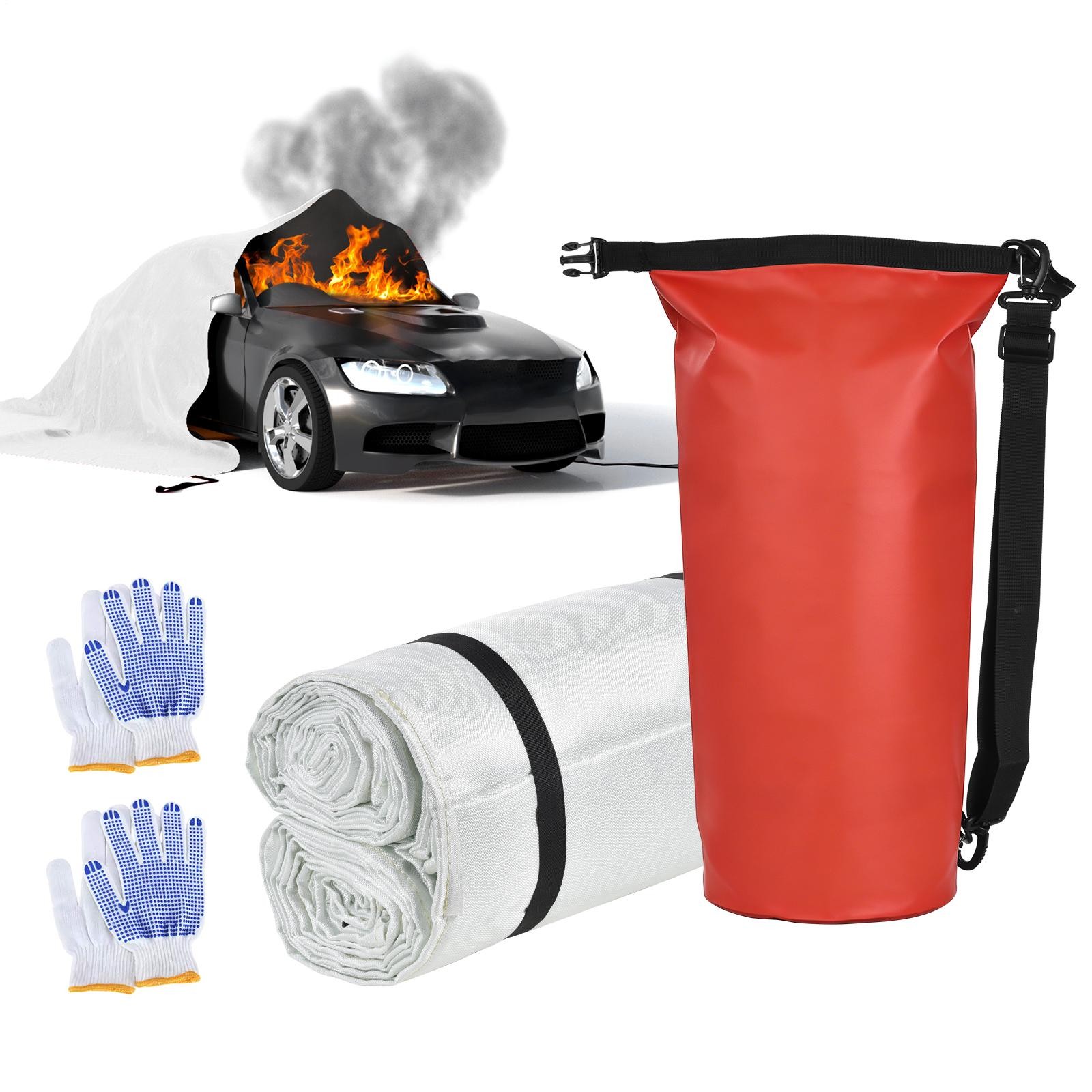 Car Fire Blanket, Large Fireproof Blanket Fire Extinguisher Blanket 13ftx19.6ft