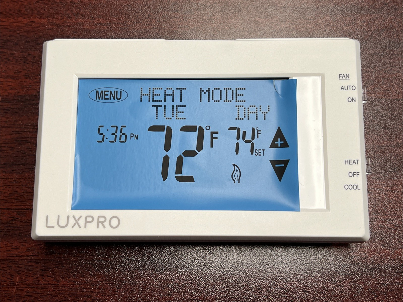 LuxPro Universal 7-Day Touchscreen Programmable or Manual Thermostat P721UT