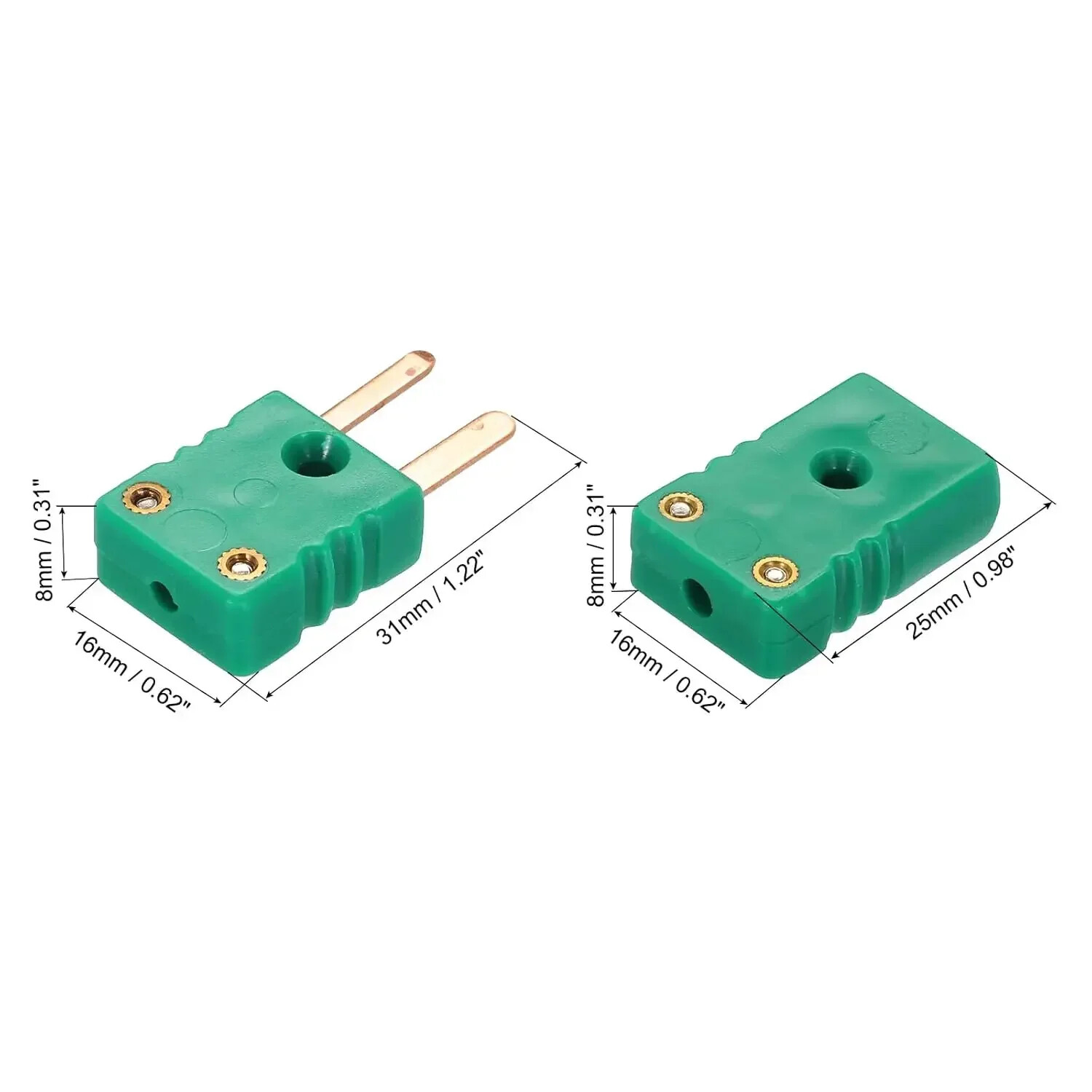 R/S Type Thermocouple Wire Connectors Female Male Plug Adapter  200°C(392°F)