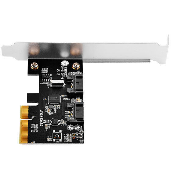 Silverstone ECS03 Dual Port SATA 6Gbps HW RAID Low Profile PCIe X2 Controller