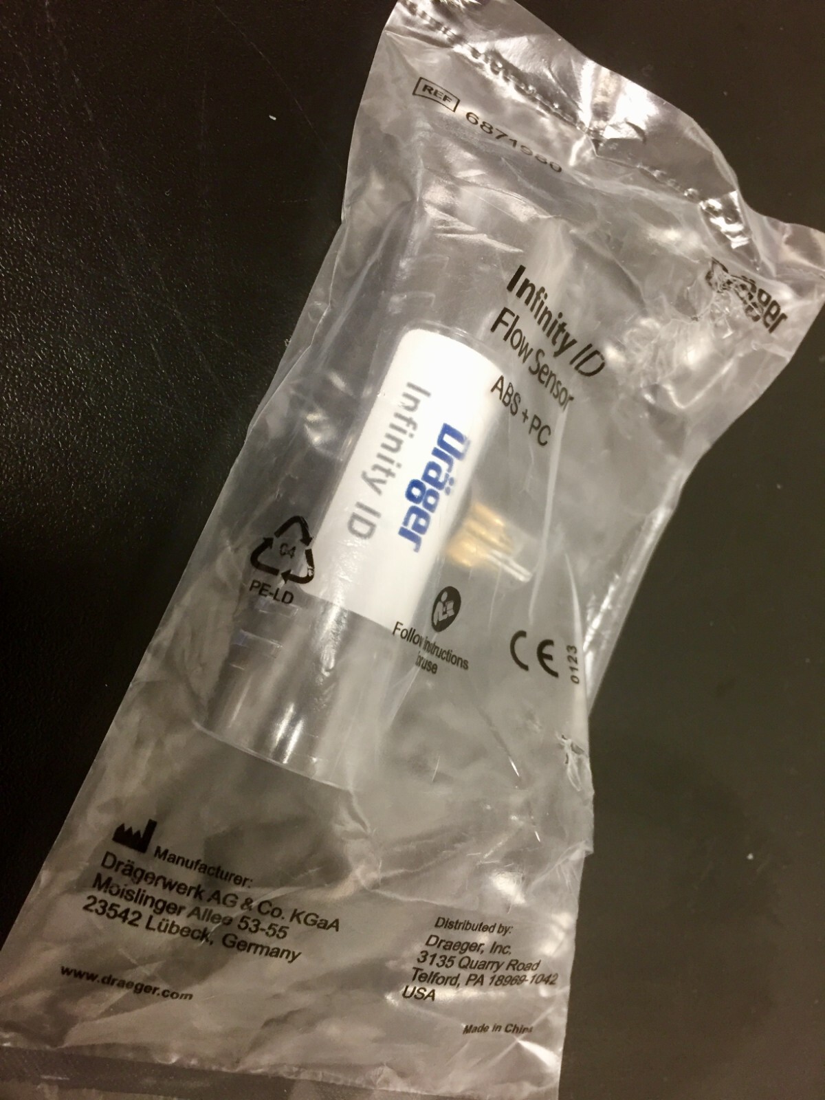 Drager Infinity ID Flow Sensor ABS Ref:6871980 BRAND NEW (5/PACK)