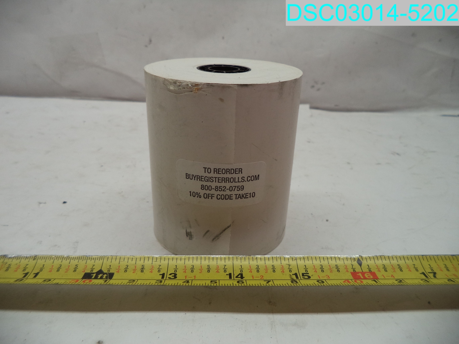 QTY=57: 3-1/8" W X 2-5/8" OD Thermal Receipt Paper