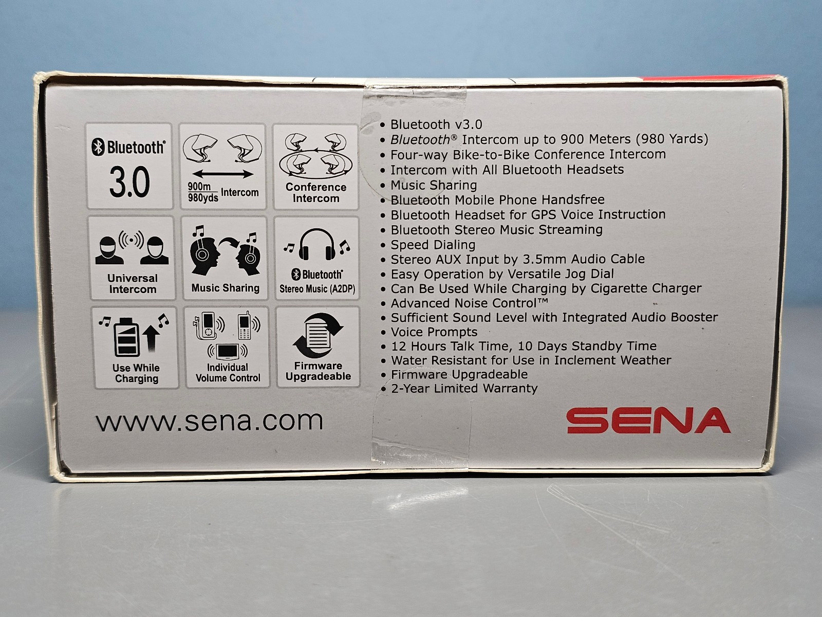 Sena SMH10 Motorcycle Bluetooth Headset & Intercom Universal Microphone Kit New!