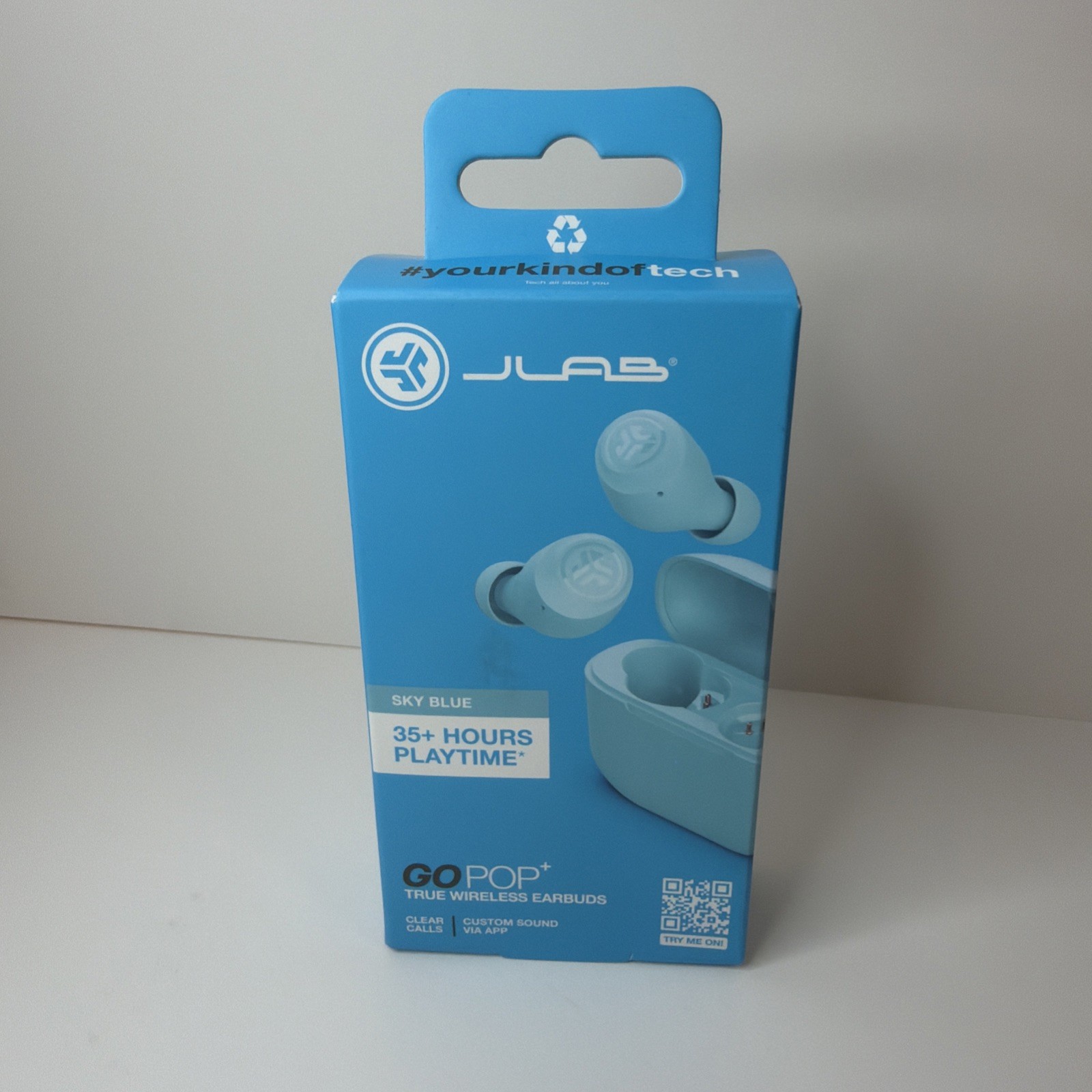 JLAB Go Pop Plus Wireless Earbuds - Sky Blue
