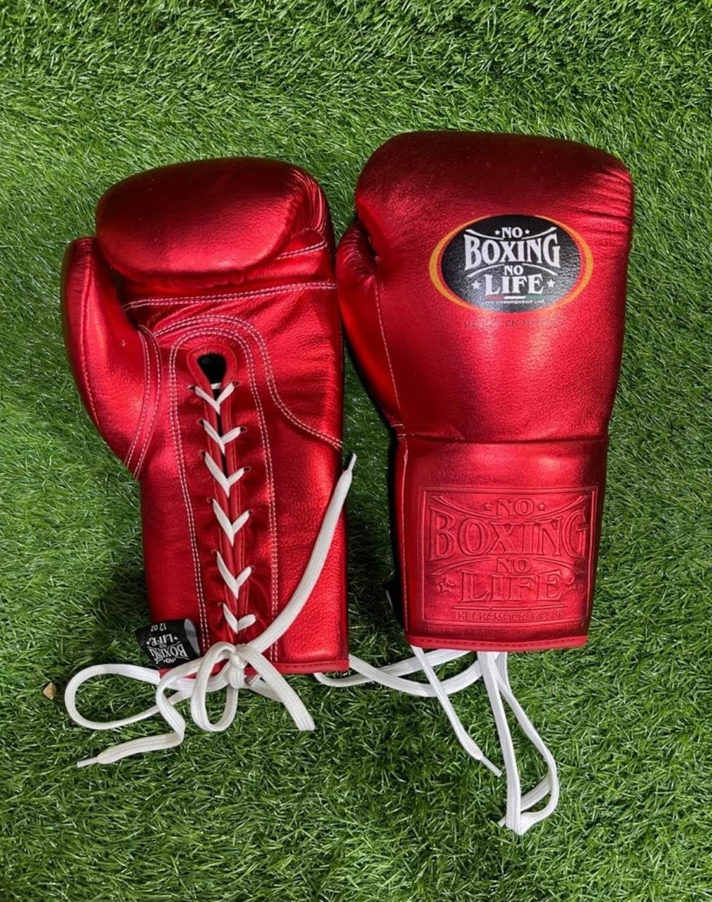 no boxing no life gloves lace up pro sparring training gloves  8oz to 16oz