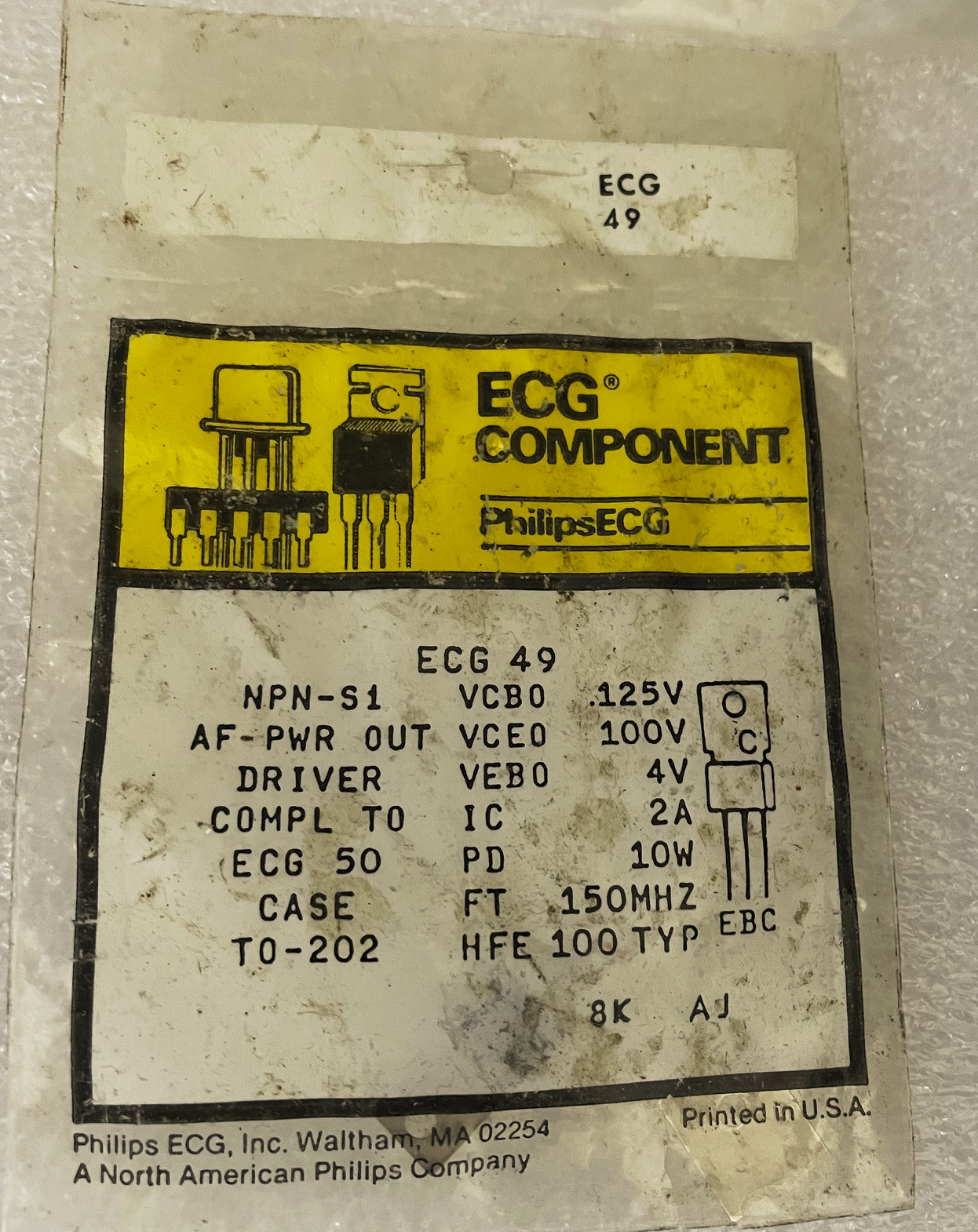 Sylvania/ECG NPN, PNP, TRIAC Transistor **NOS