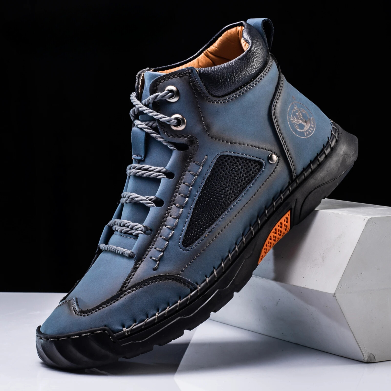 Men Casual Leather Shoes Handmade Light Business Ankle Boots Breathable Sneakers