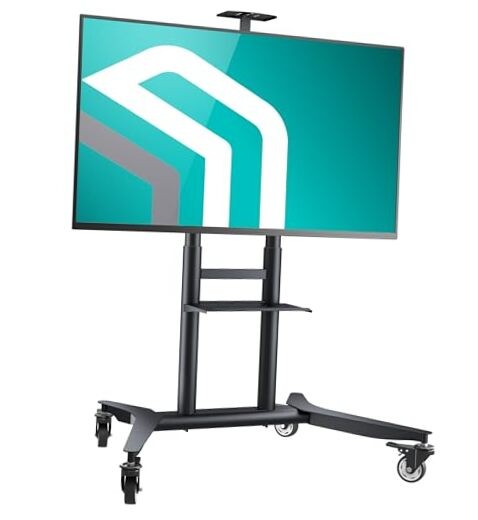Mobile TV Stand on Wheels for 55-90 Inch Screen, max Load 198 lbs, TS1871-B