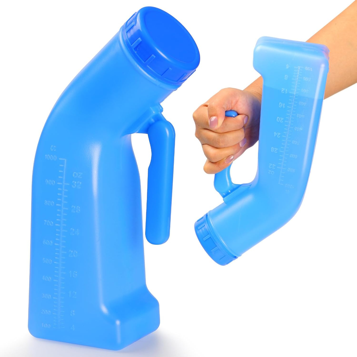 Urinal Bottle Male Urinals Portable Urine Bottle with Screw Lid 1200 Ml Plastic
