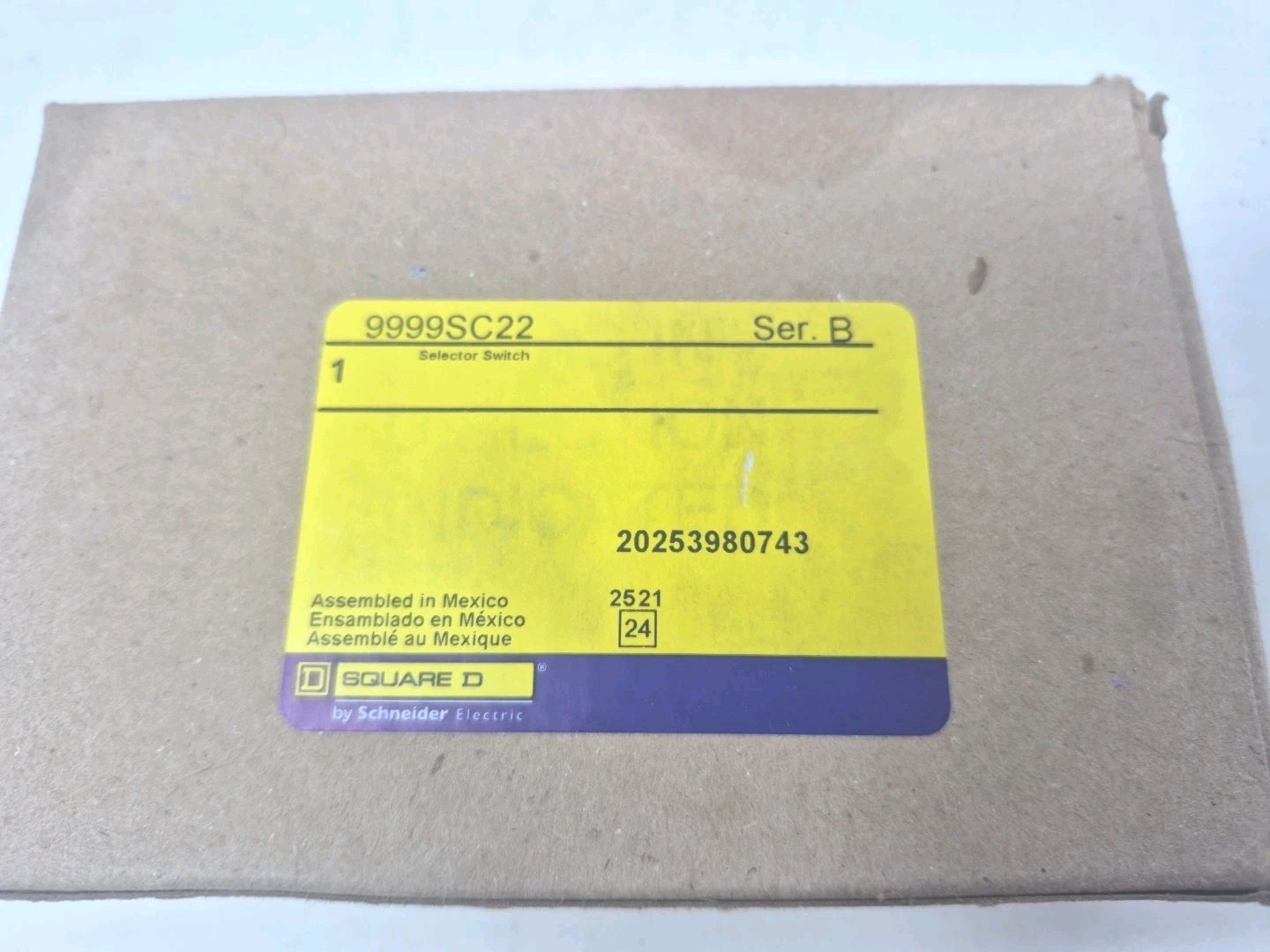 Square D 9999SC22 Selector Switch Ser. B - New Open Box