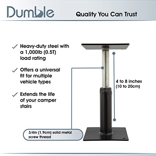 RV Step Stabilizer - 4-8in Adjustable Height Step Tool with 1000lb Load