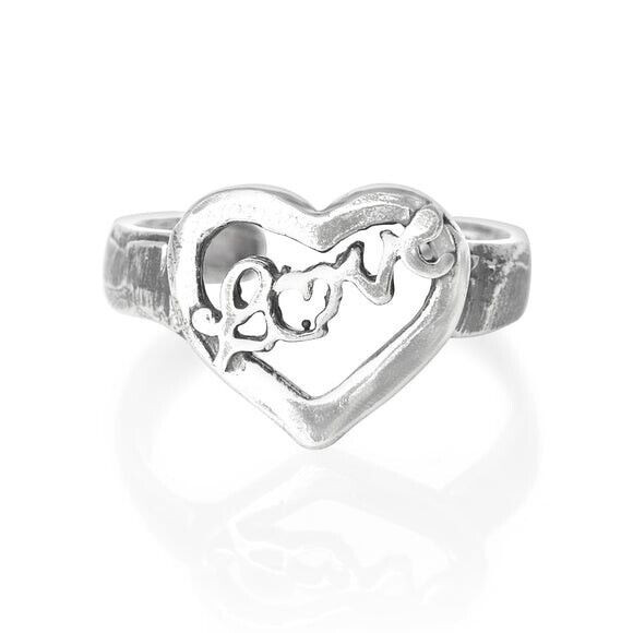 Love Floating Heart Design Toe Ring Genuine Sterling Silver 925 Size Adjustable