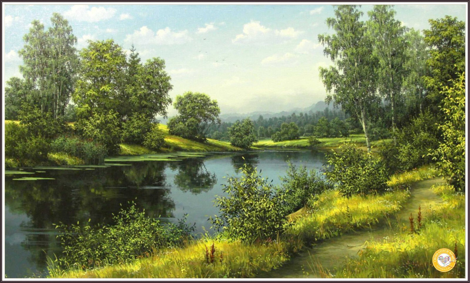 River in the Forest 157 Chart Counted Cross Stitch Pattern Needlework