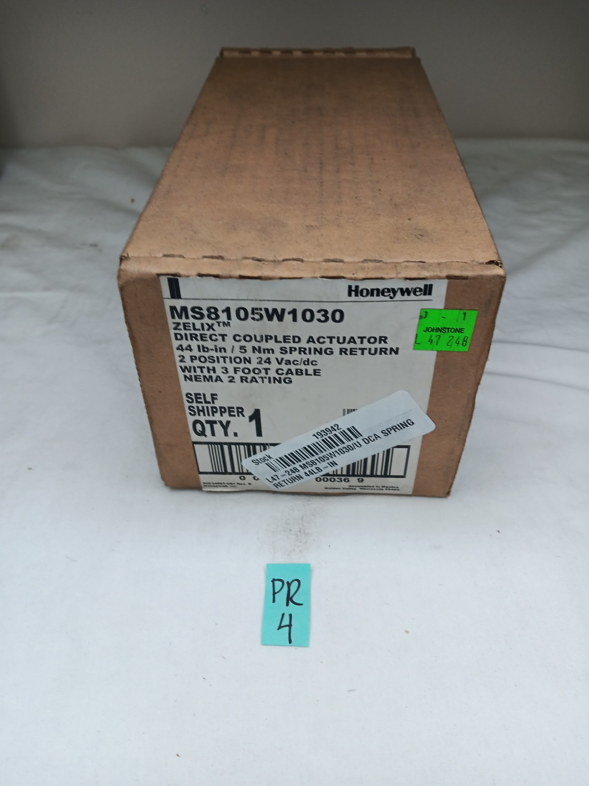 Honeywell MS8105W1030 Direct Coupled Actuator w/ Spring Return