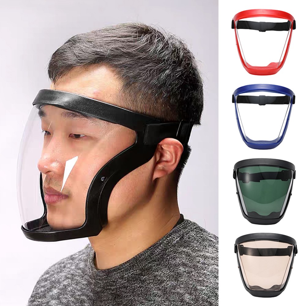 Full Face Shield Super Protective Head Cover Safety Mask Transparent Anti-fog ▪