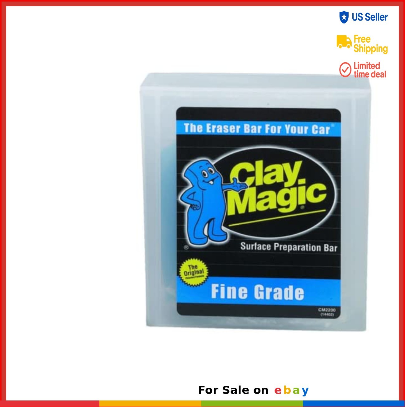 Auto Magic Clay Magic Fine Grade Clay Bar 200 Grams Paint Overspray Tar Removal