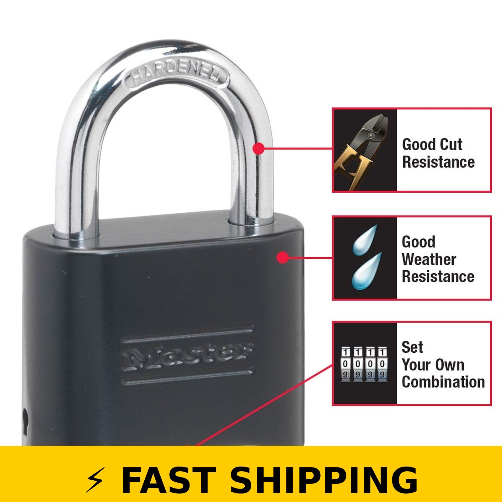 Master Lock Combination Padlocks Set Your Own Combo, 2 Pack