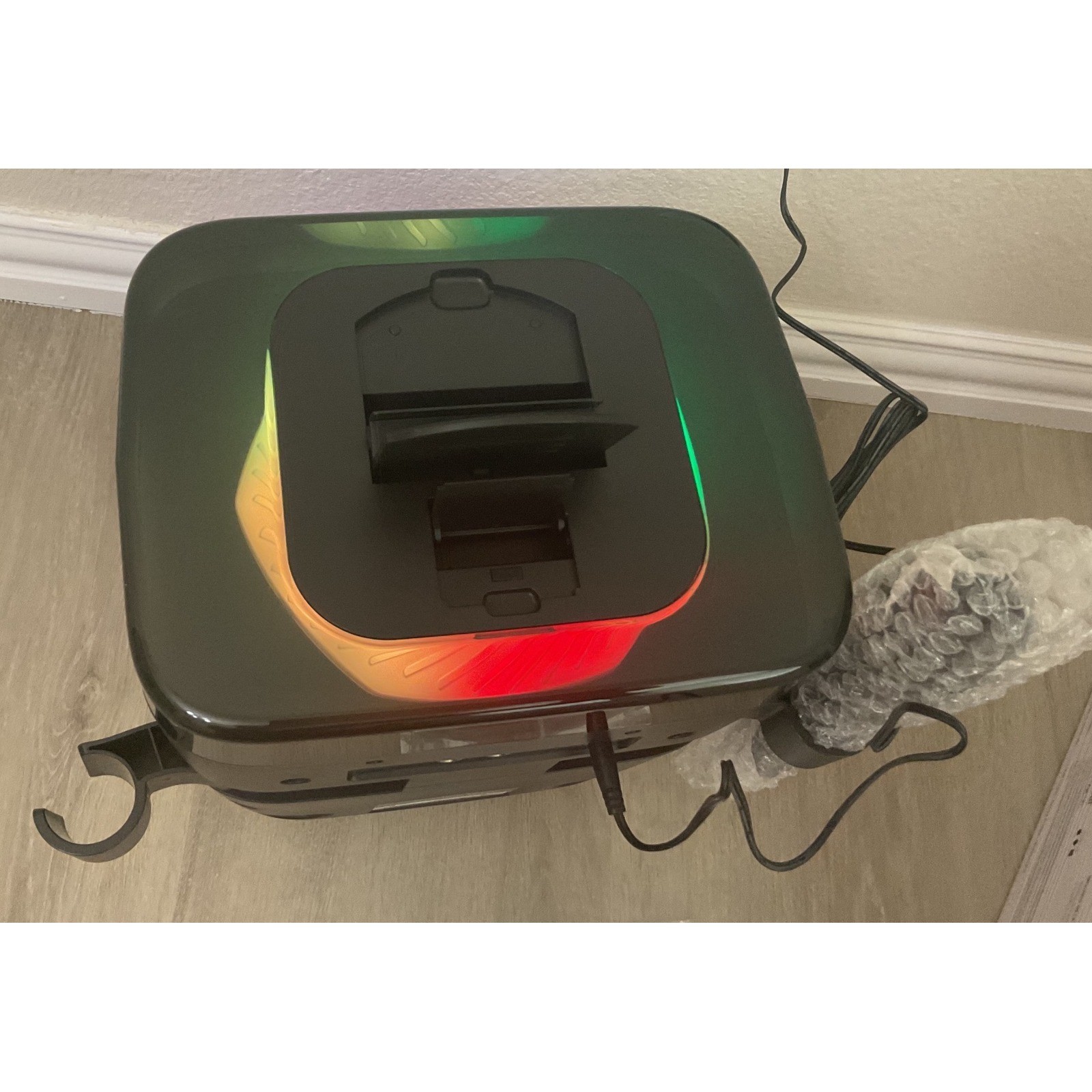 Singing Machine Waves Bluetooth Karaoke System SML693BK Black LED Voice Effects