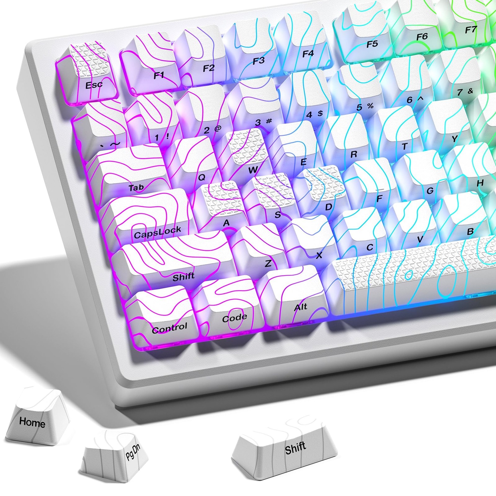 HITIME XVX Shine Through Keycaps with IMD Tech, Custom Keycaps 60 75 100 Perc...
