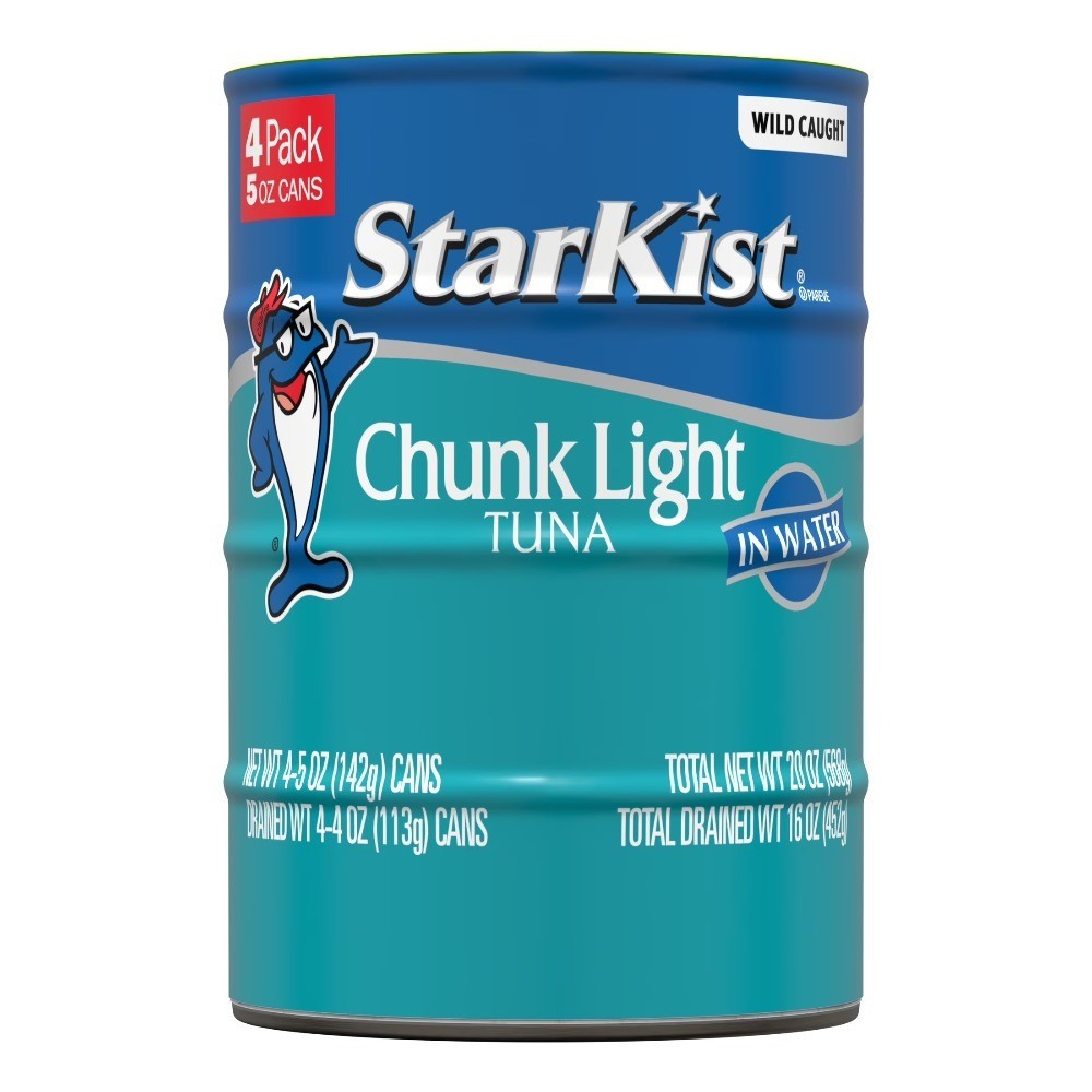 Chunk Light Tuna in Water, 5 oz, 4 Count