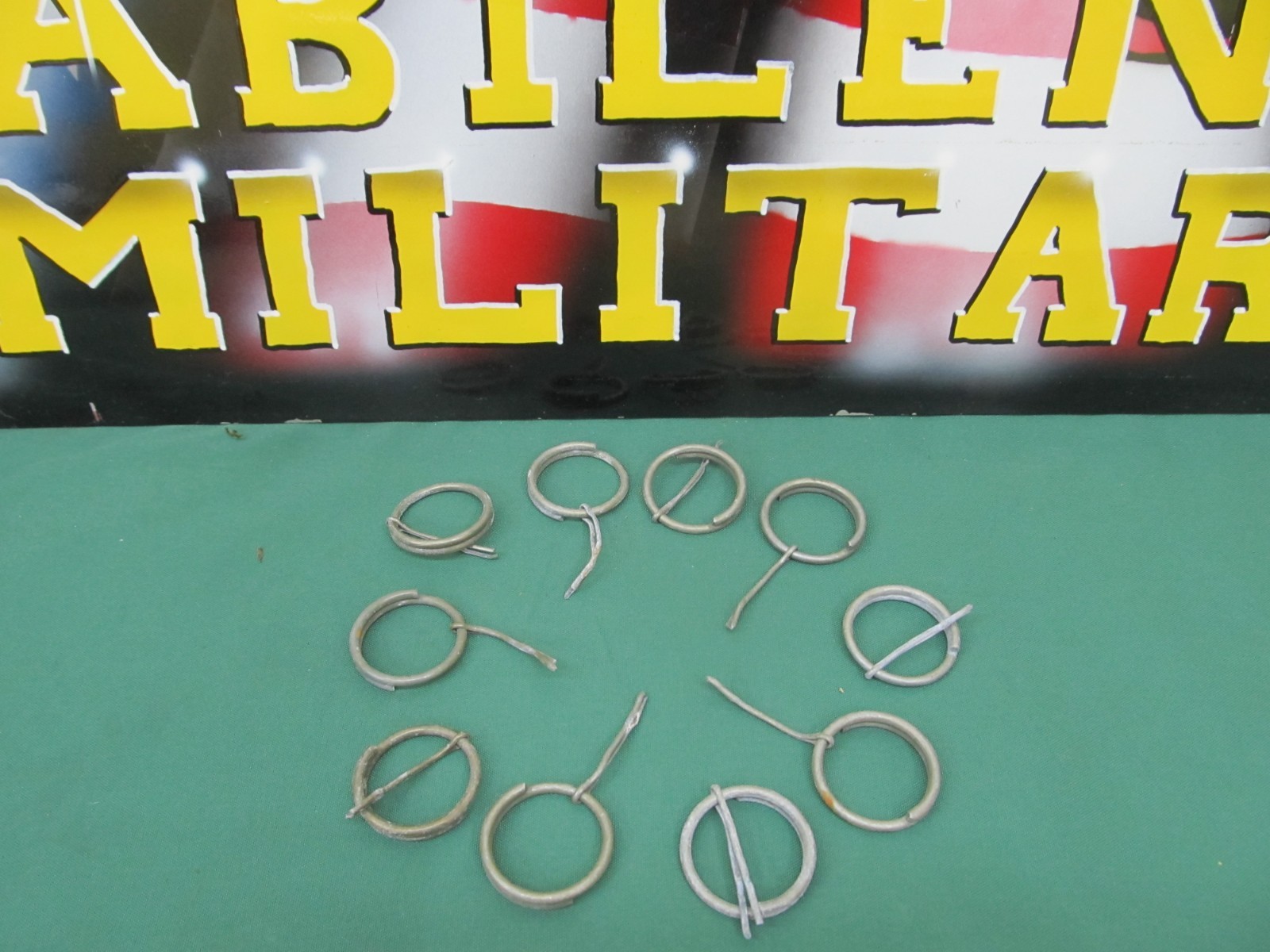 Military Key Ring 10 each Zipper Pull ETC