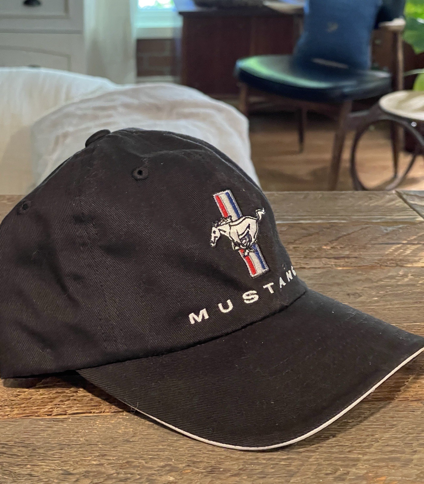 Ford Mustang Embroidered Logo Baseball Cap Hat Black Official Licensed 0/S