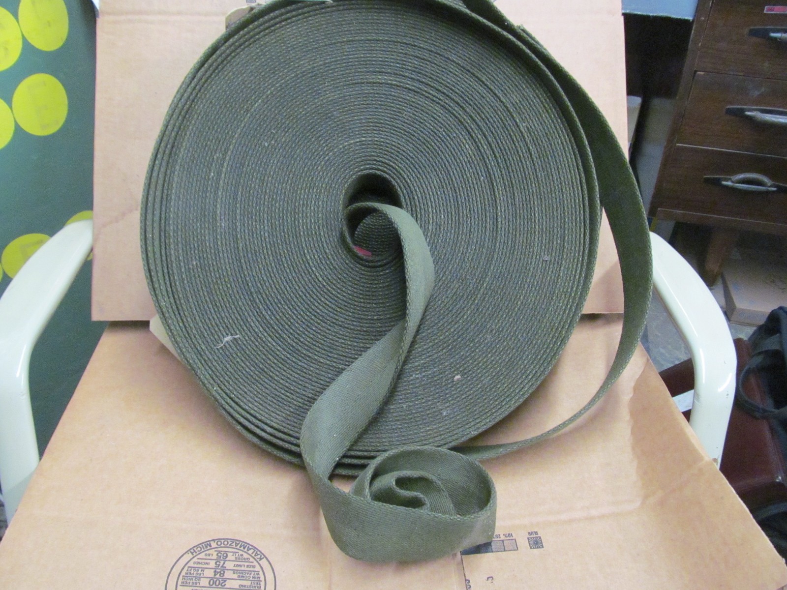 Webbing, O.D. Green Cotton