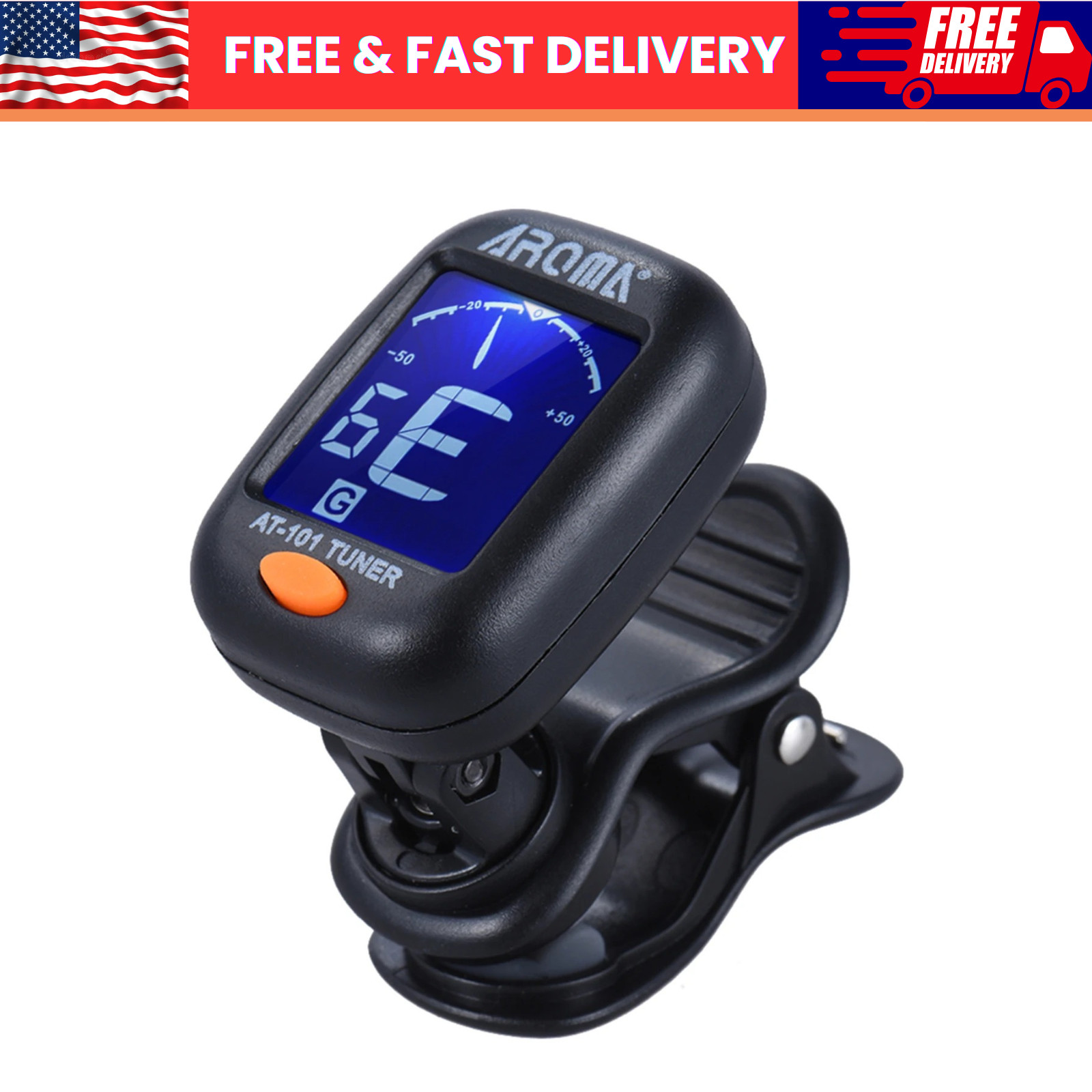 LCD Clip On Chromatic Acoustic Electric Guitar Bass Ukulele Banjo Violin Tuner