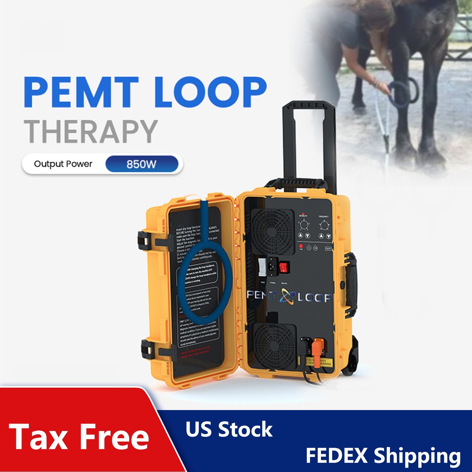 Equine PEMF Therapy Horses Massage Machine PMST LOOP Magnetic Physiotherapy USA