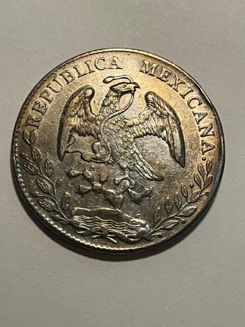 1890-As M 8 Reales/Silver/AU #17814