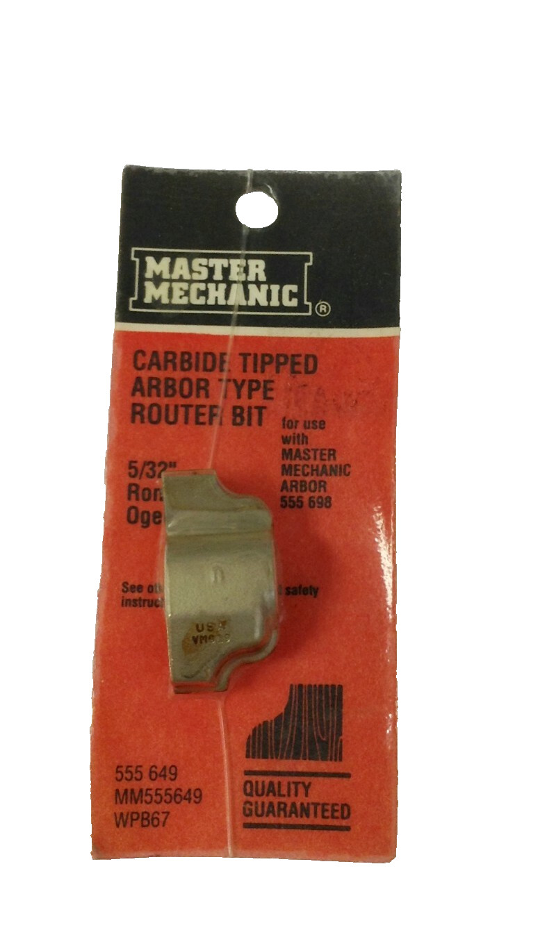 MASTER MECHANIC CARBIDE TIPPED ARBOR TYPE ROUTER BIT - 5/32" ROMAN OGEE 555649