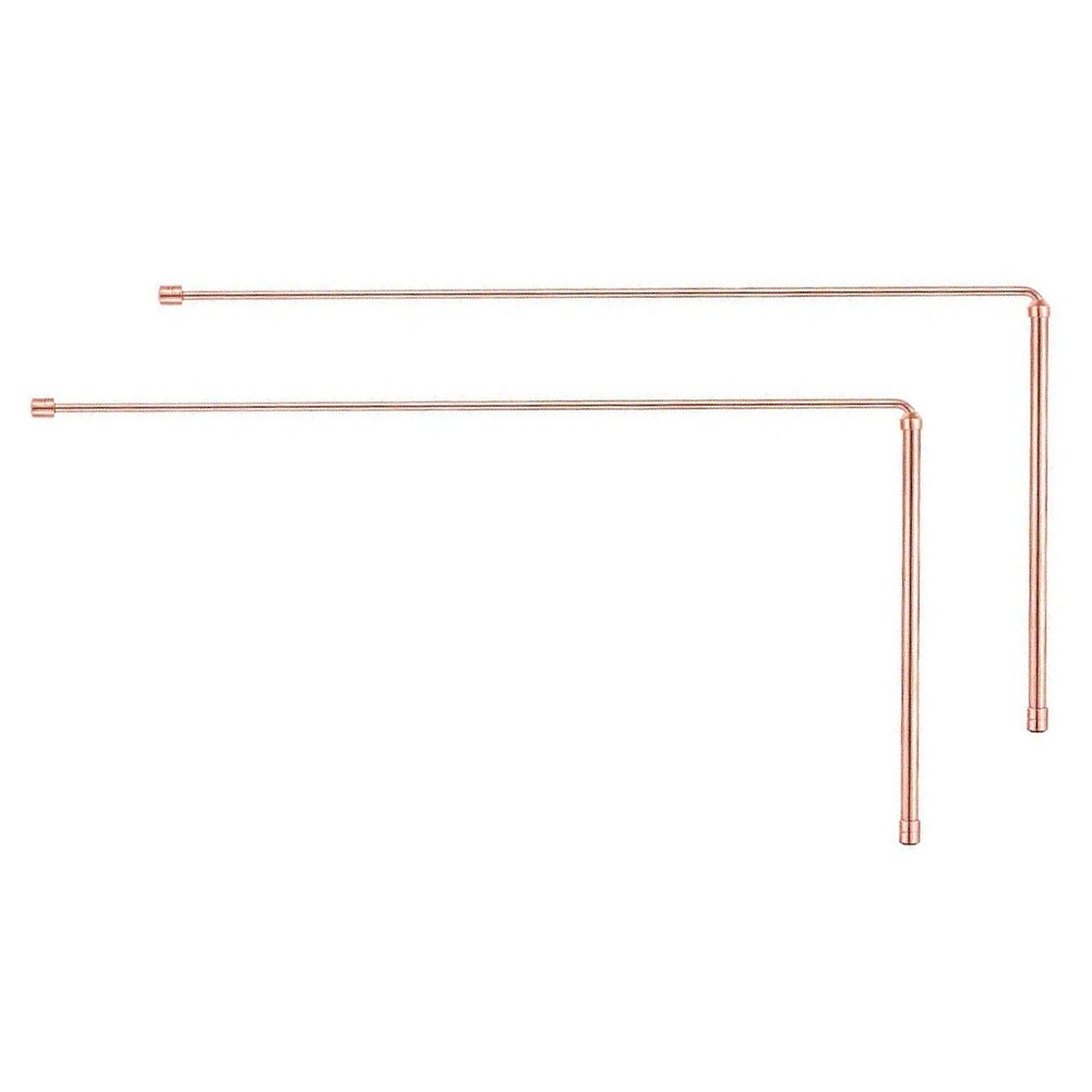 Set of Two Copper Metal Detector Rods for Water and Treasure Discovery