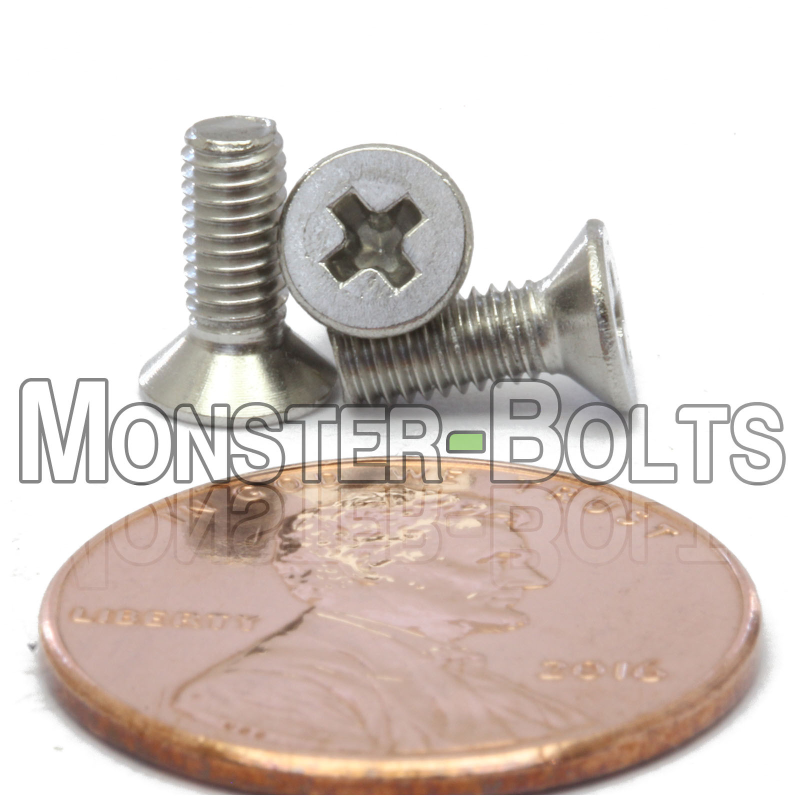 M3 x 8mm Stainless Steel Phillips Flat Head Machine Screws, Countersunk DIN 965