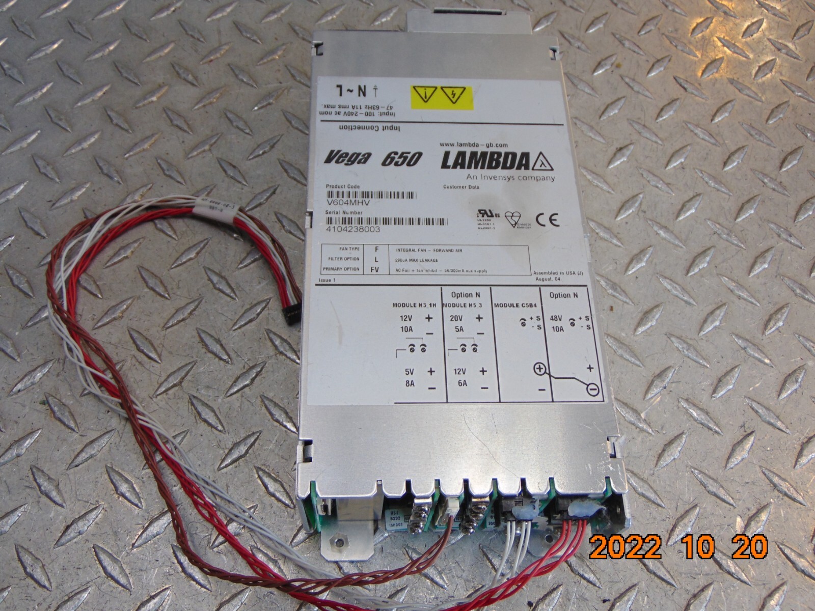 LAMBDA V604MHV VEGA 650 POWER SUPPLY