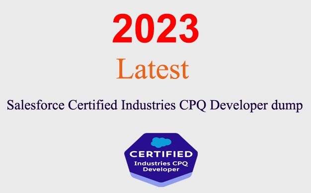 Salesforce Industries CPQ Developer dump GUARANTEED (1 month update)
