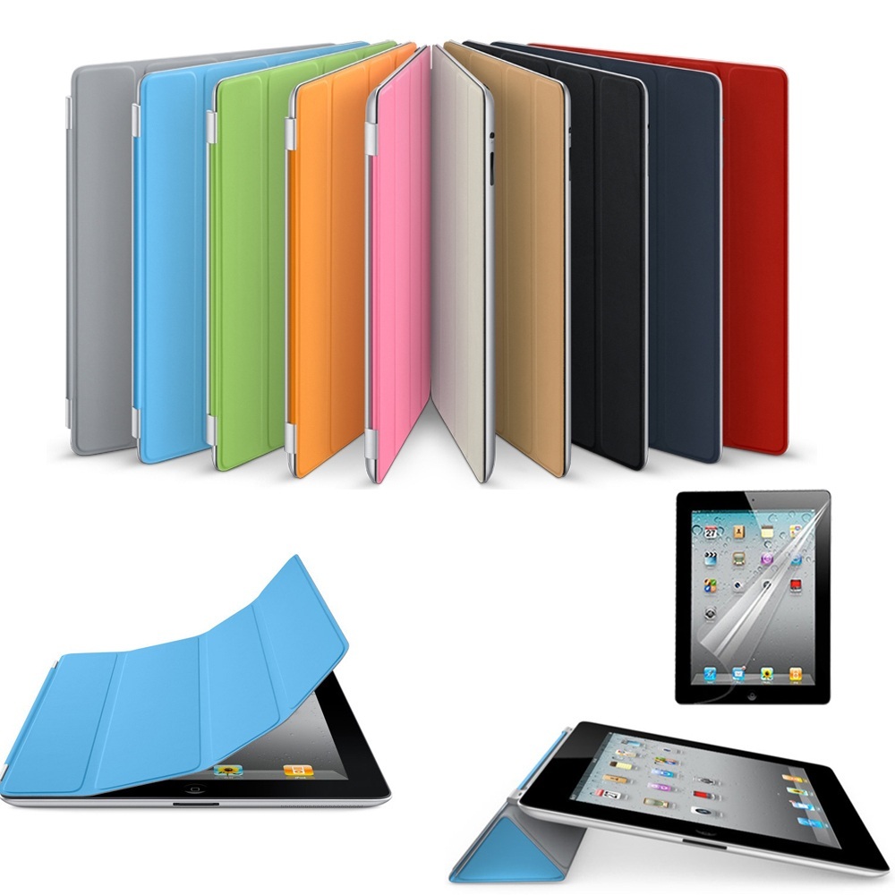 Brand new Magnetic Smart Cover Wake/Sleep PU Stand for iPad 4th 3 by CyberTech